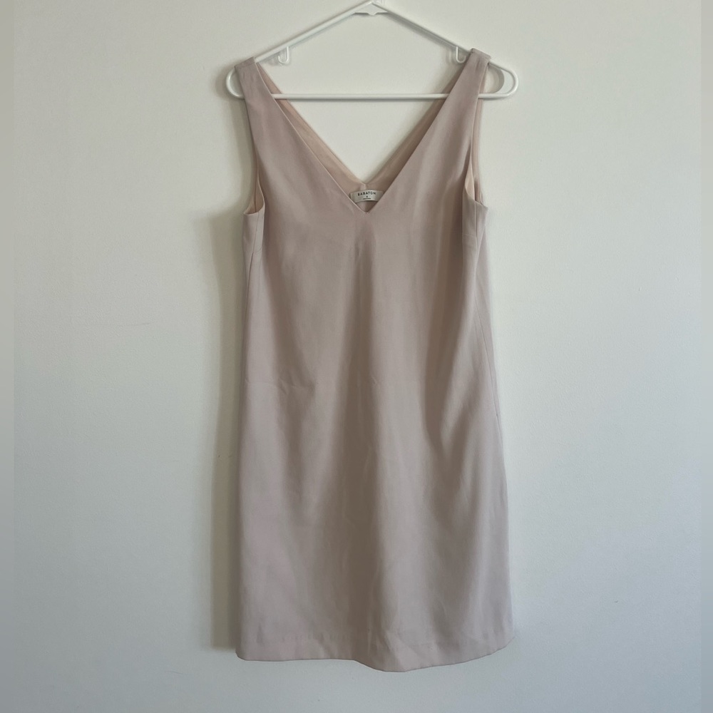 Aritzia Wilfred v neck dress in nude color